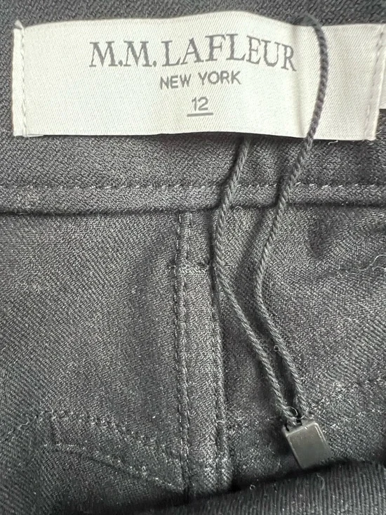 M.M. LaFleur Black Cotton & Elastane Blend High Rise Five Pocket Denim Pant - Picture 3 of 16